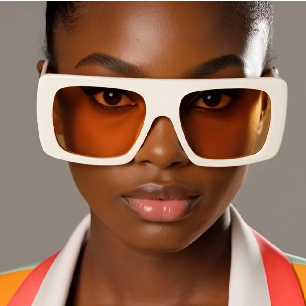 Oversized XL Square Sunglasses Fashion Bold Frame Women Trendy Sun Glasses Gafas